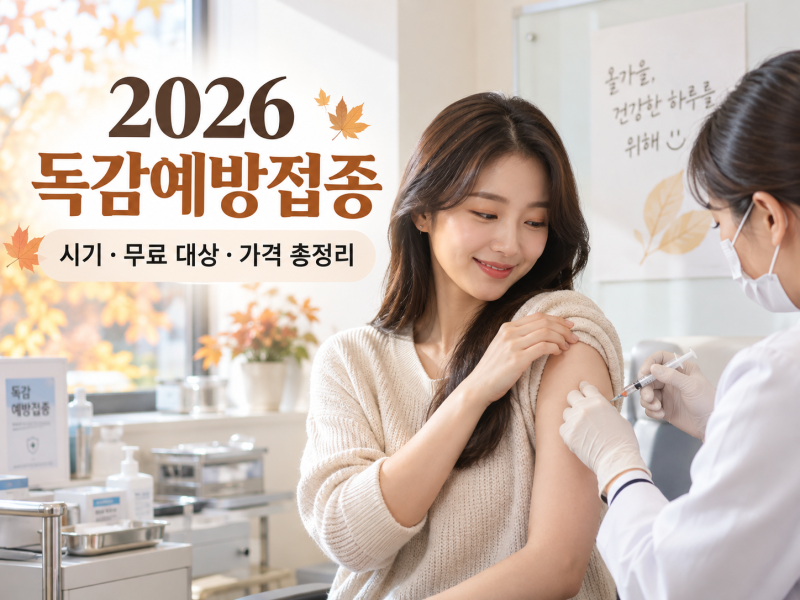 2026 독감예방접종 시기 언제? 무료 대상·가격·접종 간격 총정리