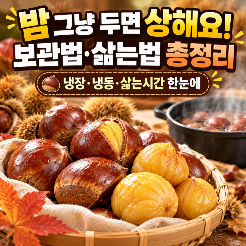 밤 보관법과 밤 삶는 방법｜오래 보관하고 맛있게 삶는 꿀팁