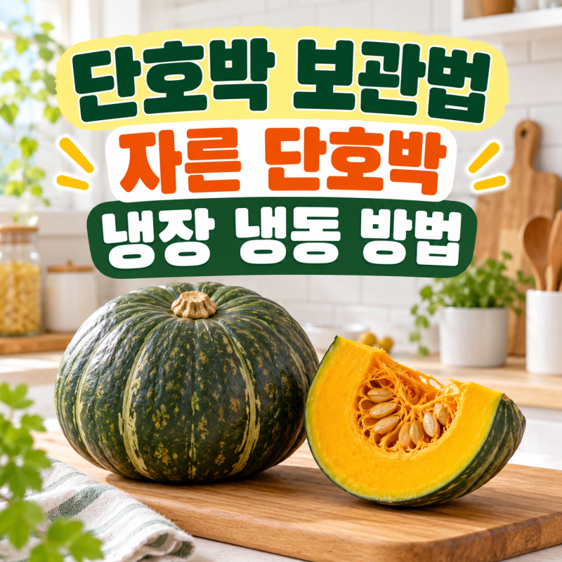 단호박 보관법 자른 단호박 냉장 냉동 방법