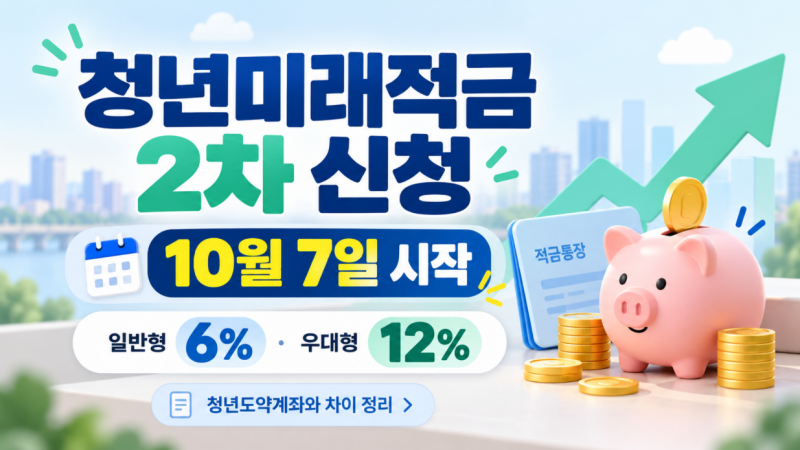 청년미래적금 일반형·우대형 차이, 2차 신청 전 알아둘 조건