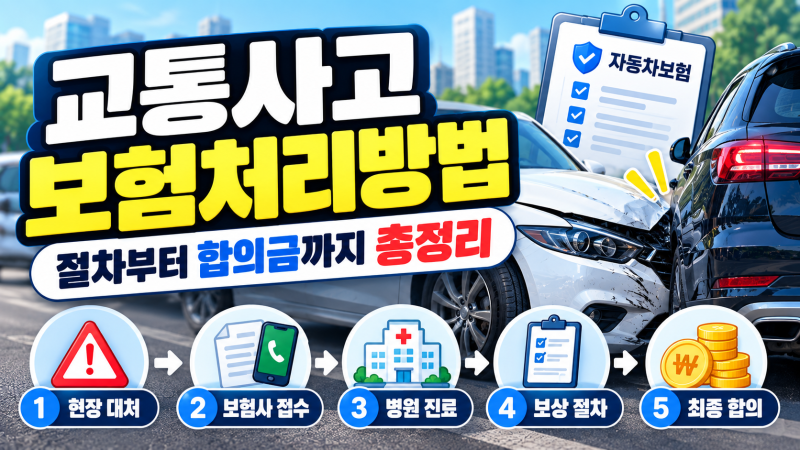 교통사고 보험처리 방법 절차부터 합의금까지 총정리
