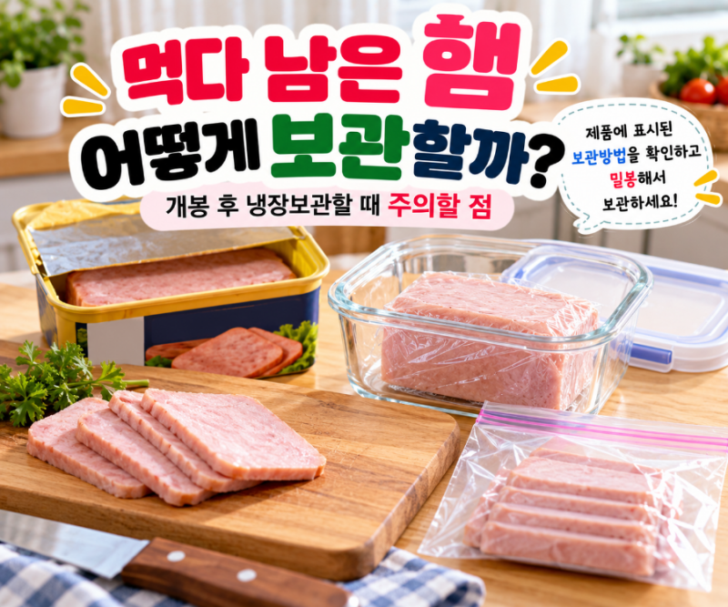 먹다 남은 햄 어떻게 보관할까? 개봉 후 냉장보관할 때 주의할 점