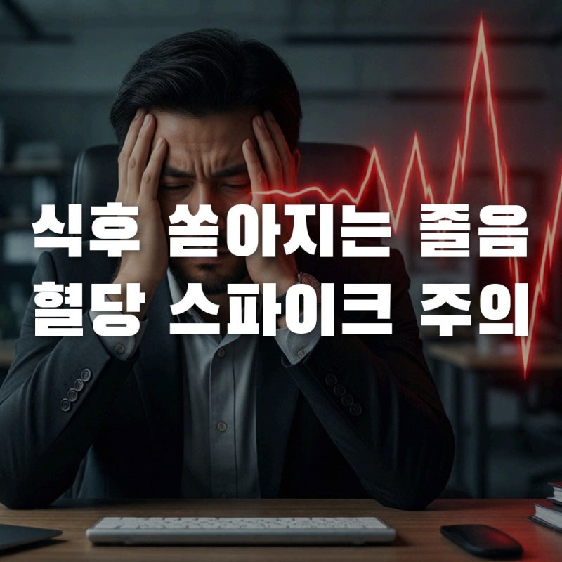 식후 졸음 원인, 단순 피로가 아닌 혈당 스파이크 때문일까?