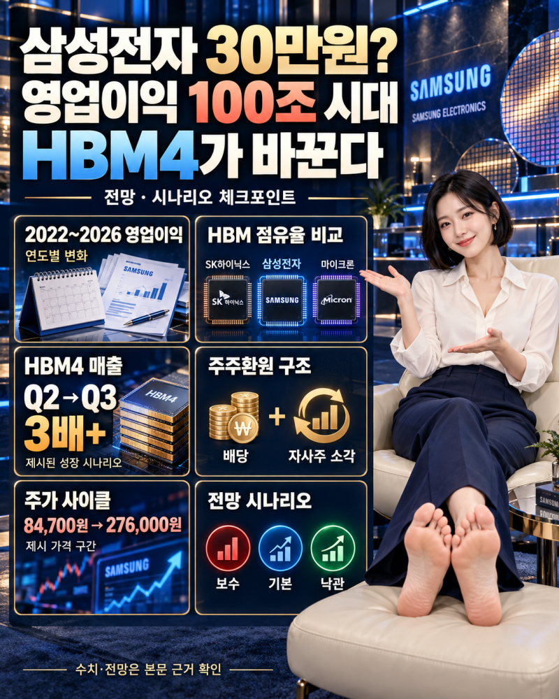 삼성전자 30만원 정말 갈까? HBM4·역대급 실적·주주환원까지 지금 숫자로 계산해봤습니다