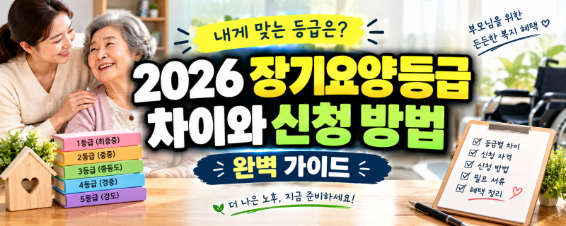 2026 장기요양등급 차이와 신청 방법 완벽 가이드