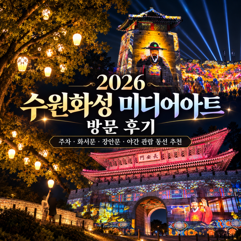 2026 수원화성 미디어아트 방문 후기｜주차 화서문 장안문 야간 관람 동선 추천