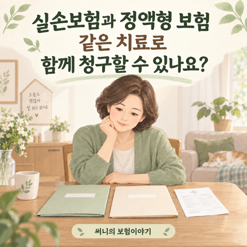 실손보험과 정액형 보험, 같은 치료로 함께 청구할 수 있나요?