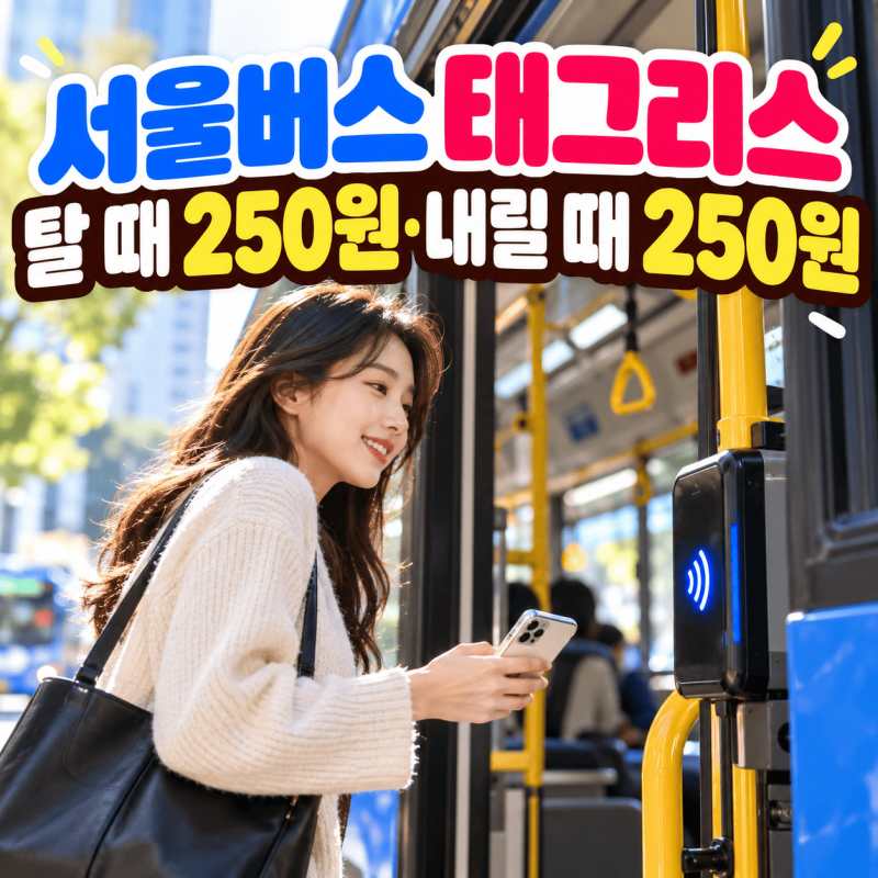 서울버스 태그리스 왕복 1,000원,36개 노선·하차 방법 총정리
