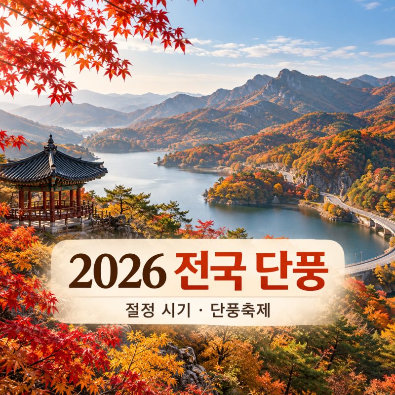 [2026 전국] 단풍 절정 시기 총정리｜설악산 · 계룡산 · 내장산 · 장태산 · 단풍축제 일정