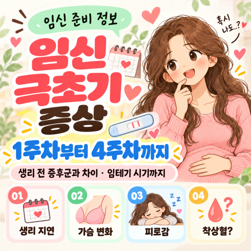 임신 극초기 증상 언제부터? 1~4주차 증상과 생리 전 증후군 차이는?