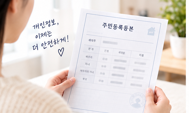 가족관계 표시는 간단하게, 불필요한 노출은 줄인다｜10월 29일부터 주민등록 등·초본 이렇....
