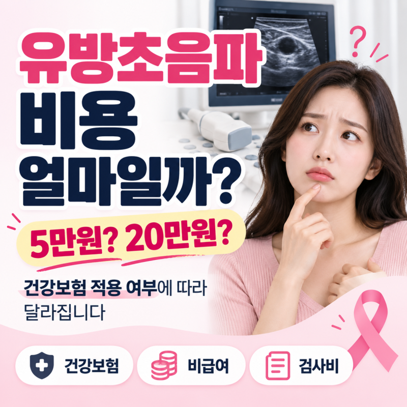 유방초음파 비용 걱정하지 마세요! 5만원? 20만원? 건강보험 적용 여부에 따라 달라집니다