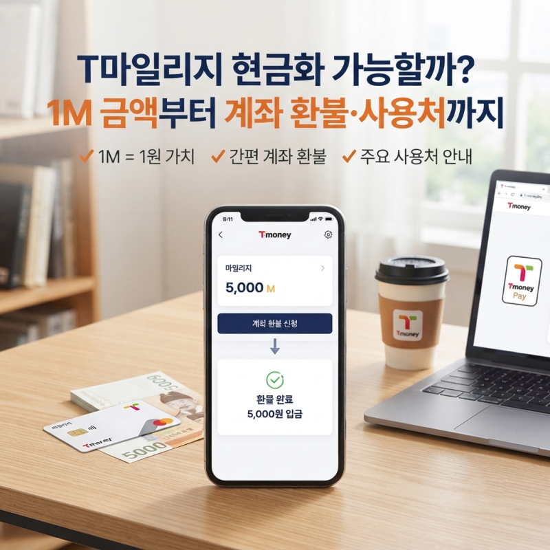 T마일리지 현금화 가능할까? 1M 금액부터 계좌 환불·사용처까지