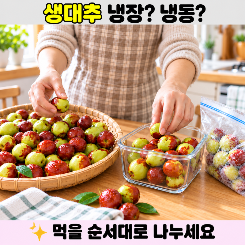 생대추 보관법, 냉장보관과 냉동보관 어떻게 나눌까?