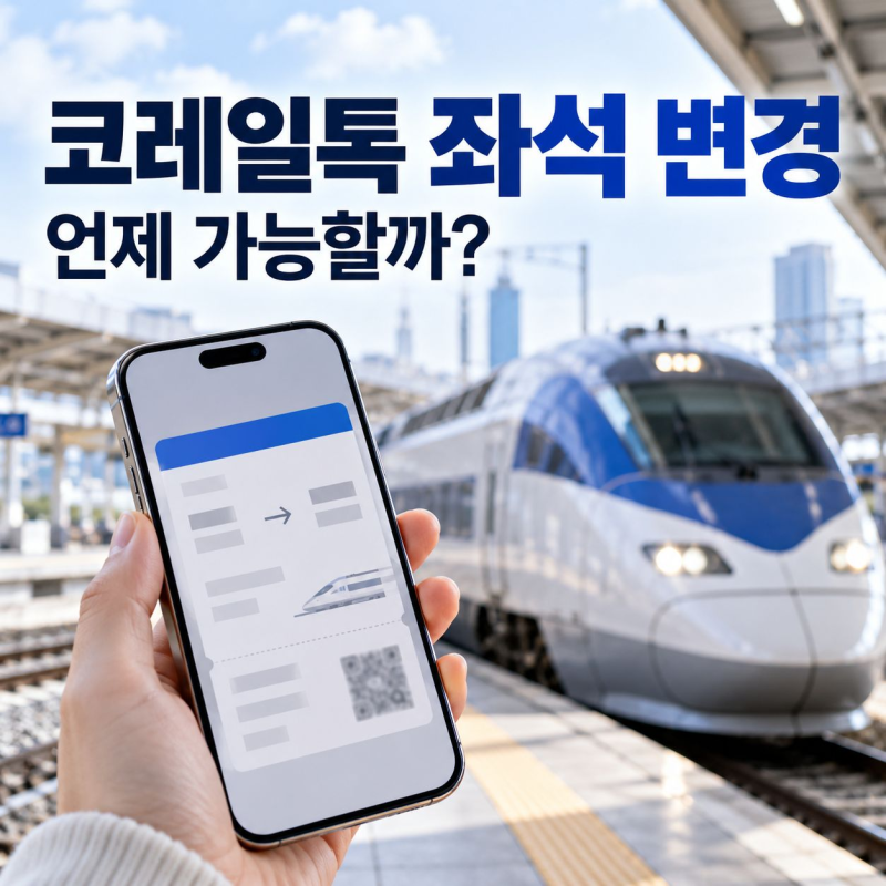 코레일톡 좌석 변경 가능할까? 예매 중·KTX 탑승 후 확인