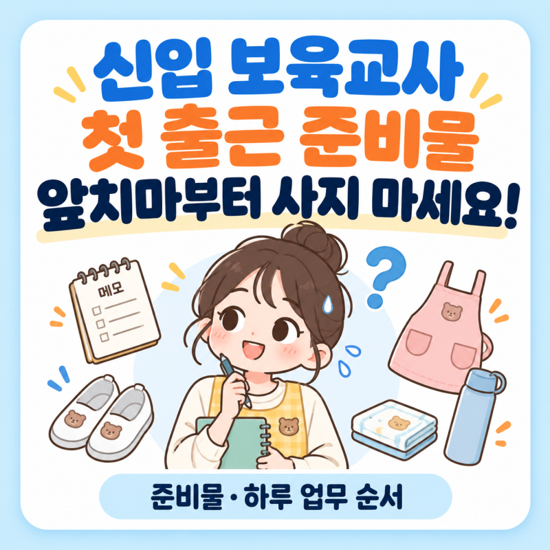 신입 보육교사 첫 출근, 뭐부터 해야 할까? 준비물부터 하루 업무 순서까지