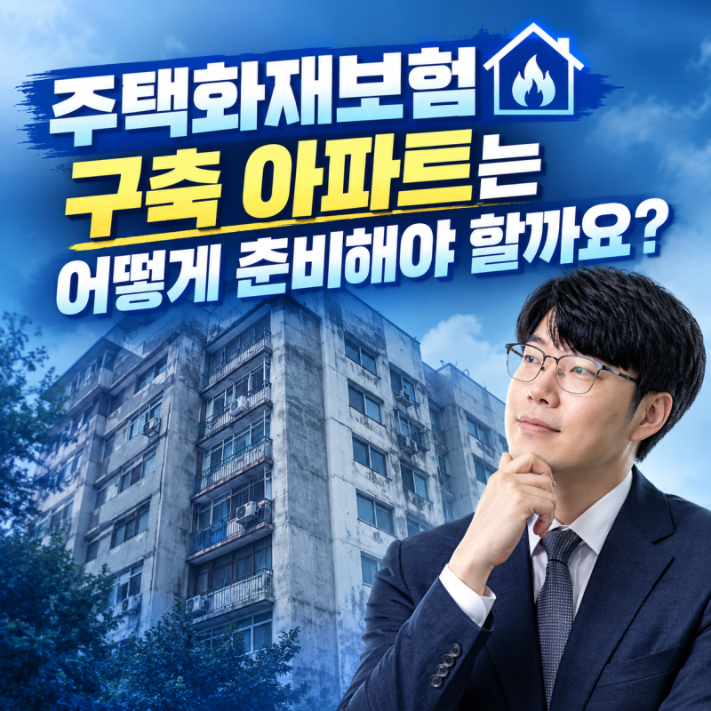 주택화재보험 구축 아파트는 어떻게 준비해야 할까요?