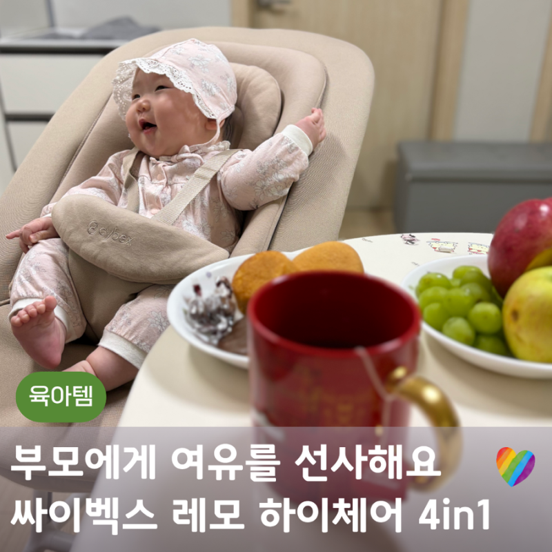 출산 필수 준비물 싸이벡스 하이체어 레모 4in1 한달 사용 후기