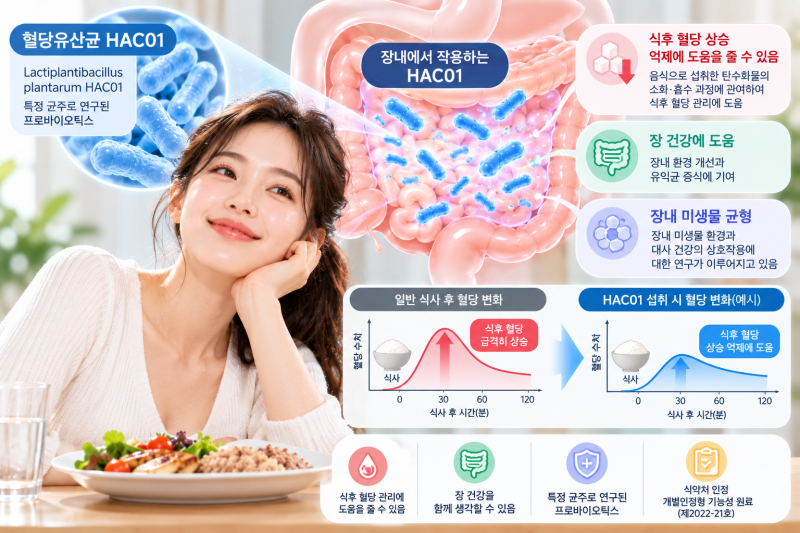 혈당유산균HAC01이란? 식후 혈당 관리에 어떤 도움을 줄까