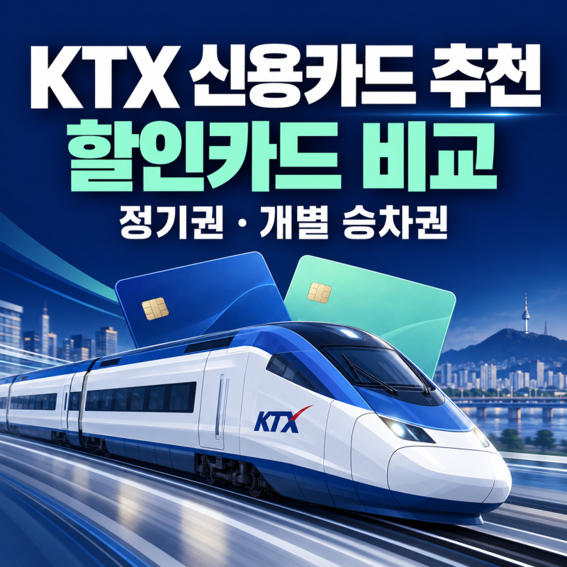 KTX 신용카드 추천 2026, KTX 할인카드 10% 할인·5% 추가 적립 비교