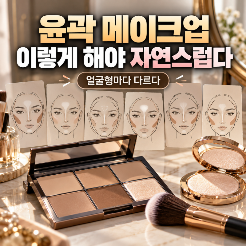 얼굴형별 윤곽 메이크업 팁: 쉐딩·하이라이터 완벽 사용법