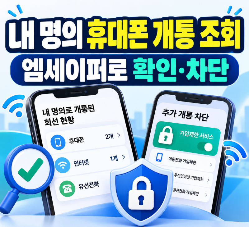 나 몰래 휴대폰이 개통됐을까? 내 명의 회선 조회하고 신규개통 막는 법