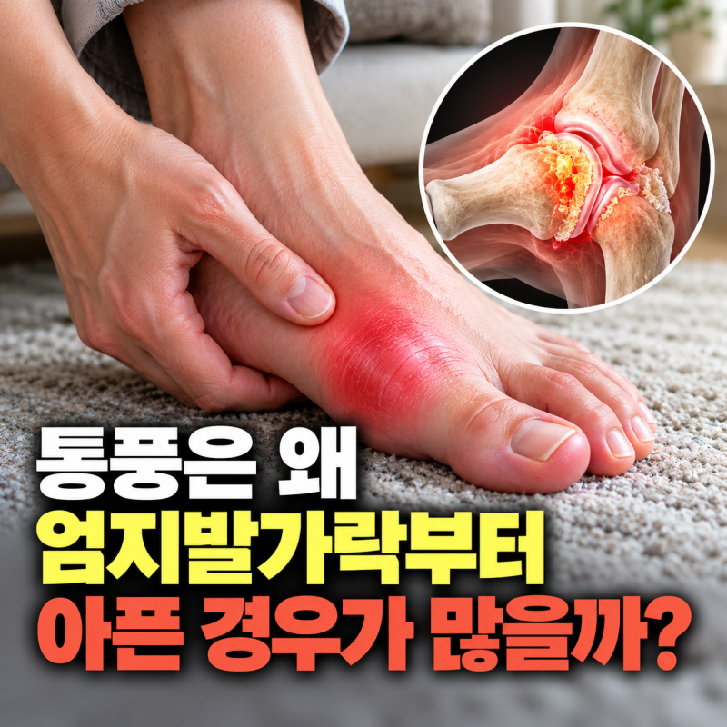 통풍은 왜 엄지발가락부터 아픈 경우가 많을까?