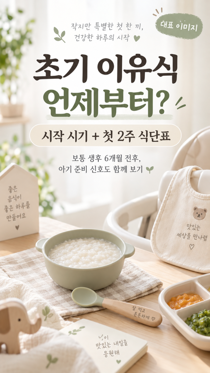 [육아정보]초기 이유식 시작 시기 언제? 첫 식단표까지 정리
