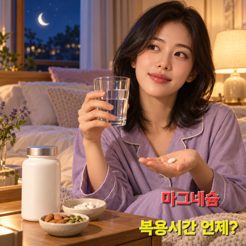 마그네슘 복용시간 언제 먹어야 할까? 수면 멜라토닌 영향 및 칼슘 비타민D 궁합 복용법