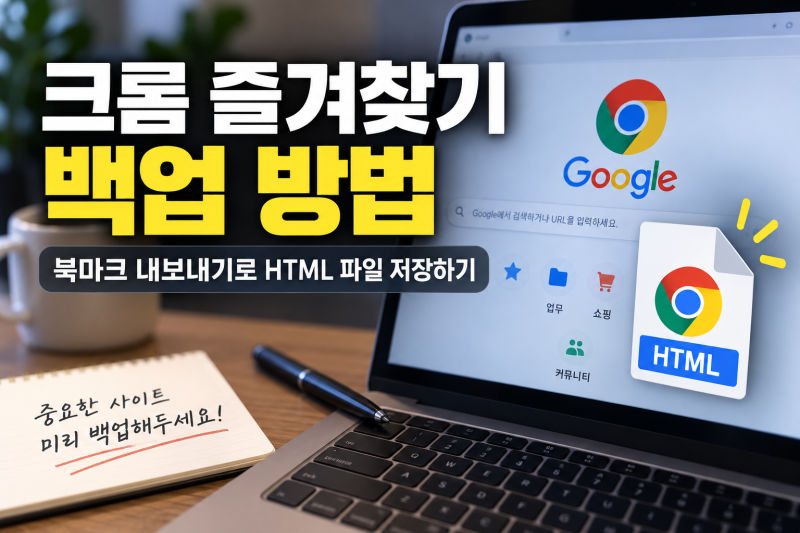 크롬 즐겨찾기 백업 방법, 북마크 내보내기로 간단하게 저장하기