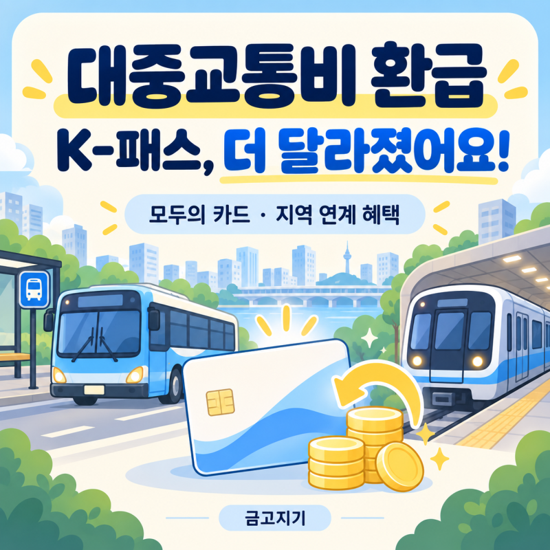 K-패스 이미 쓰고 있다면? 지역별 추가 혜택과 10월 환급 기준 확인하세요