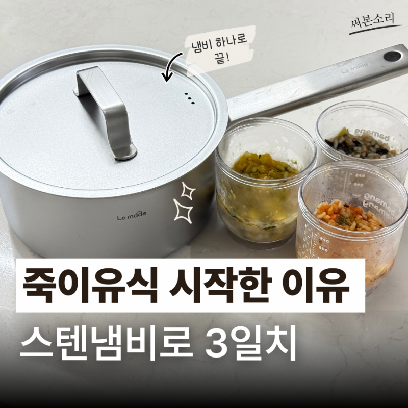 죽이유식 시작한 이유, 스텐냄비로 3일치 만들기 | 토핑·자기주도식 비교