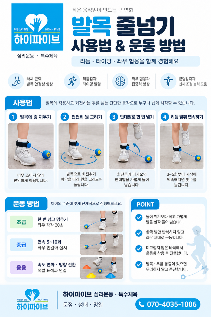 발목 줄넘기 효과와 방법｜아이의 리듬·타이밍·협응을 키우는 운동