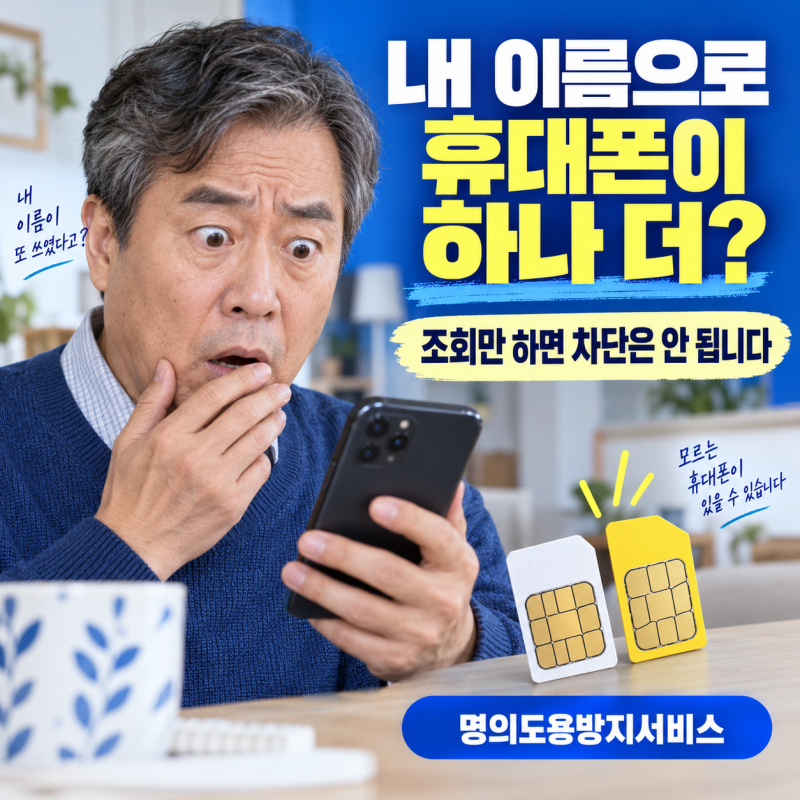 명의도용방지서비스, 내 이름으로 휴대폰이 하나 더? 조회와 가입제한은 다릅니다
