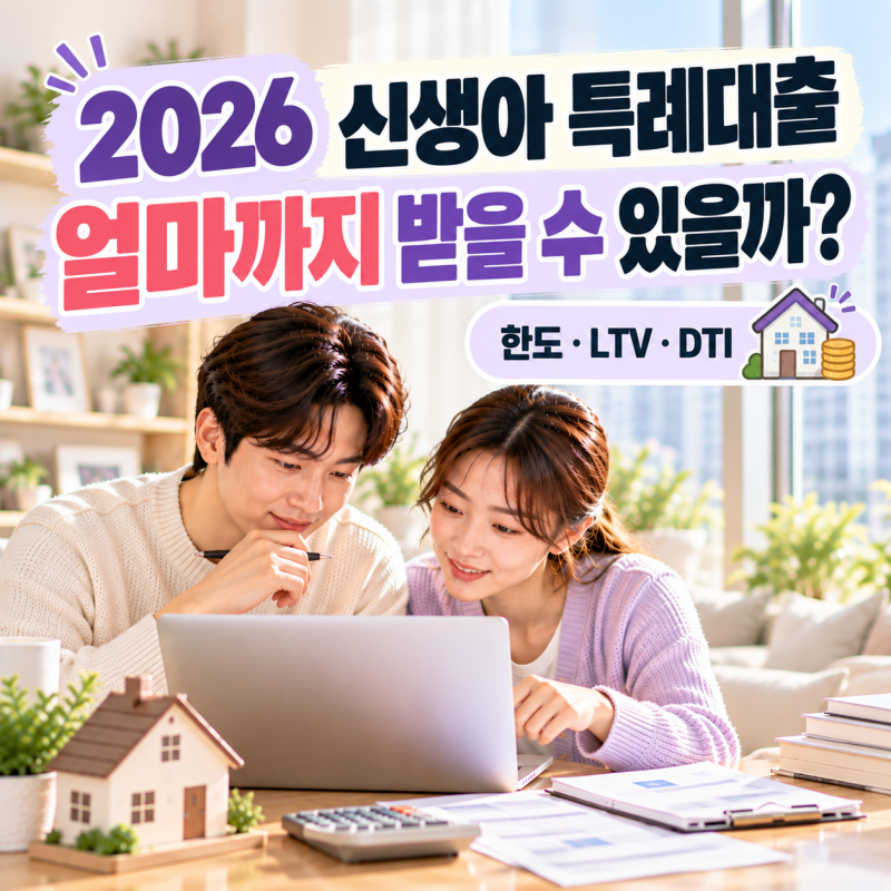 2026 신생아 특례대출 한도 (LTV·DTI·주택가격·면적 조건)
