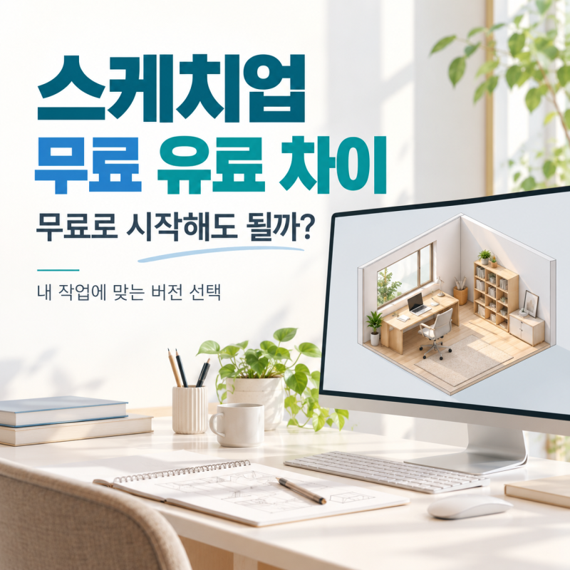 스케치업 무료 유료 차이 초보자는 어떤 버전으로 시작할까