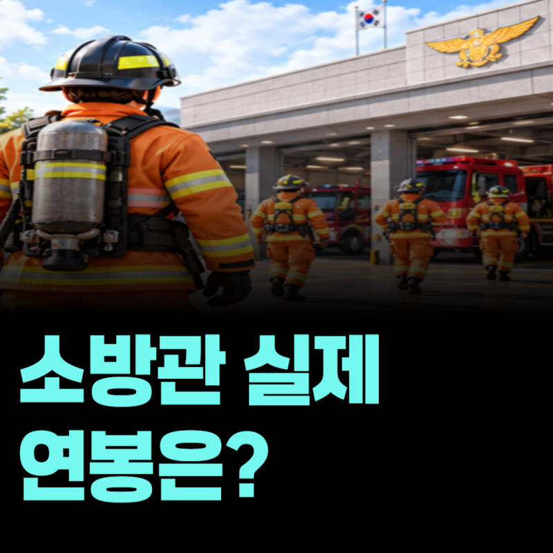 소방관은 5년·10년 근무하면 얼마나 벌까? 계급별 월급과 수당 비교
