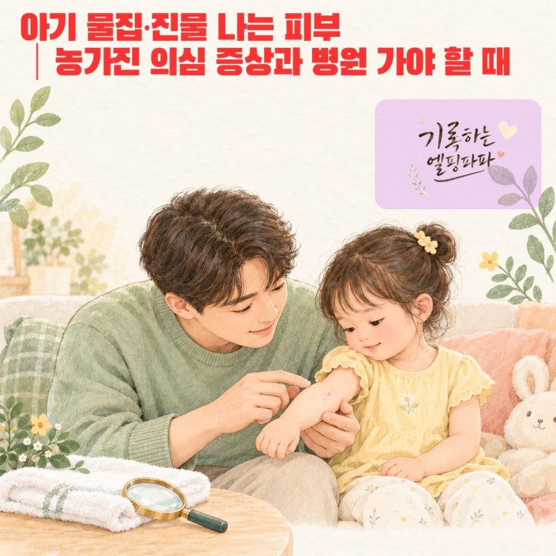 아기 물집·진물 나는 피부｜농가진 의심 증상과 병원 가야 할 때