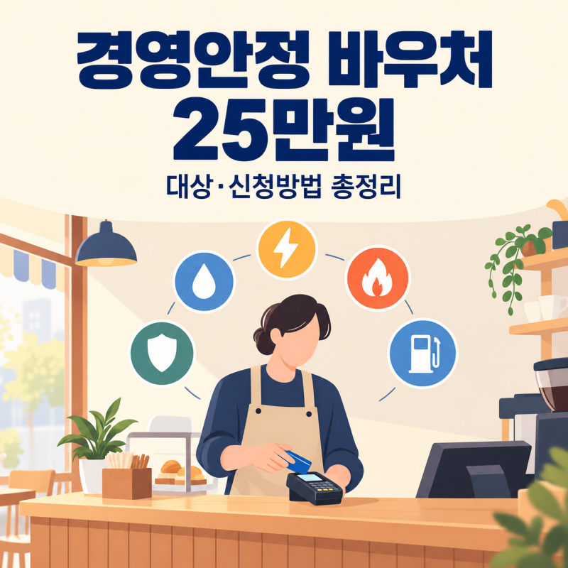 2026 소상공인 경영안정 바우처 25만원 신청방법 | 대상·매출 기준·신청 기간 총정리
