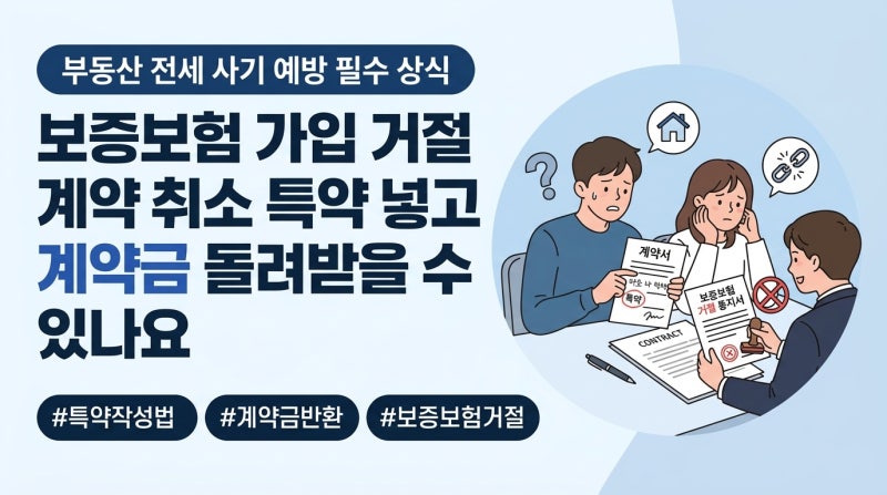 보증보험 가입 거절 계약 취소 특약 넣고 계약금 돌려받을 수 있나요