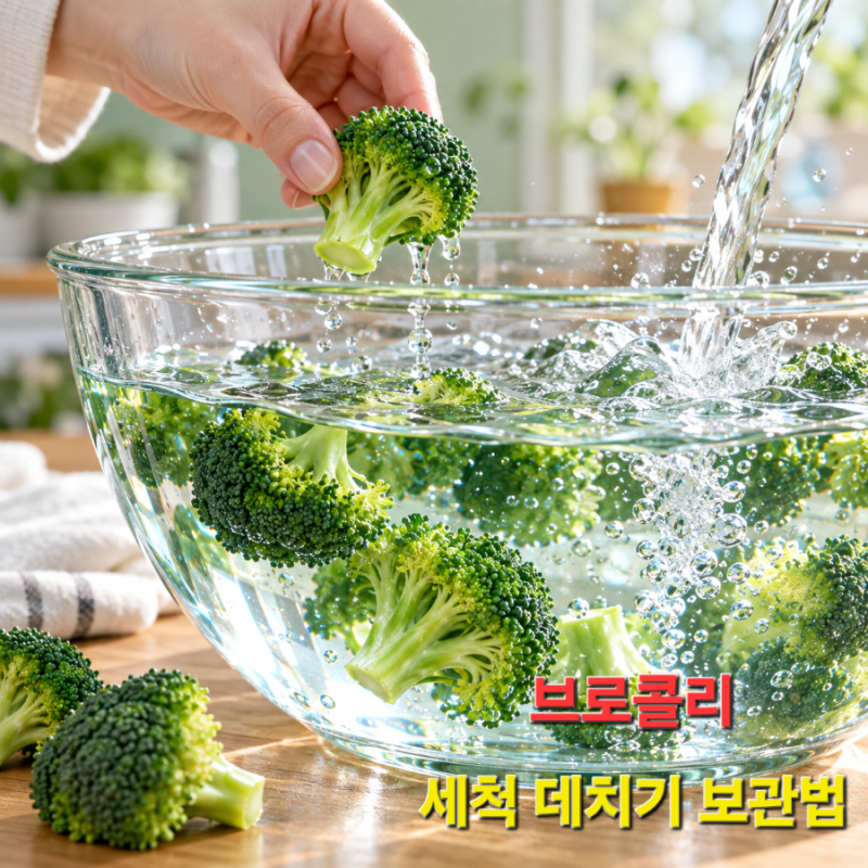 브로콜리 효능과 영양소 살리는 세척 데치기 보관법 총정리 (냉동 보관 기간 포함)