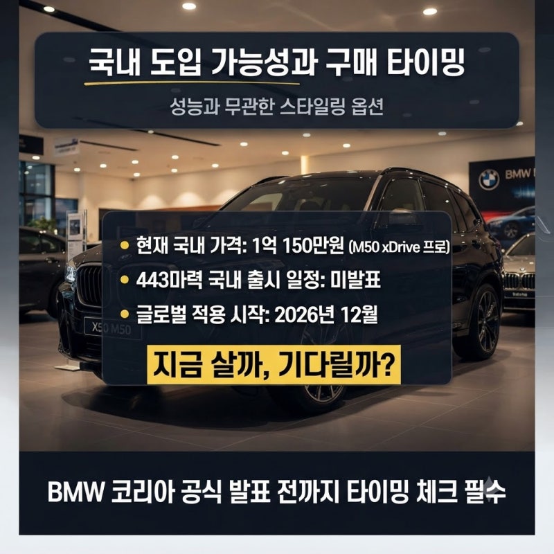 BMW X3 M50 45마력 상승 총정리 — 가격·스펙·블랙 패키지까지