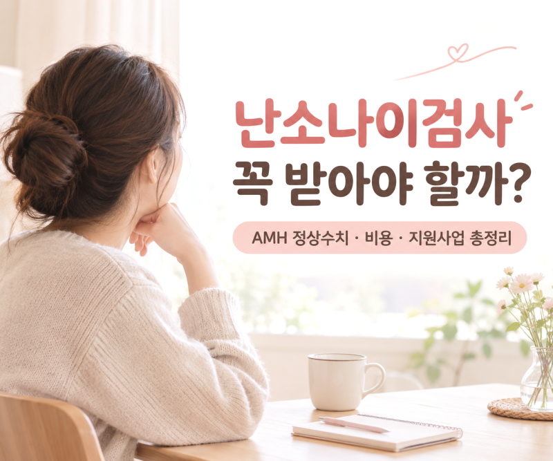 난소나이검사 꼭 받아야 할까? AMH 정상수치부터 비용·지원사업까지