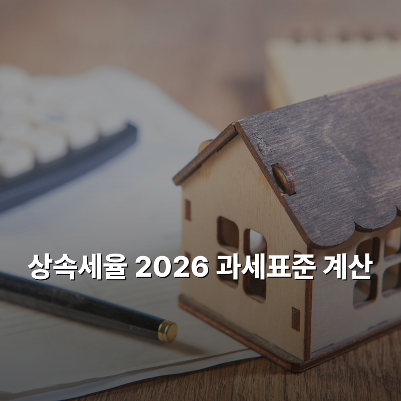 상속세율 2026 과세표준 계산