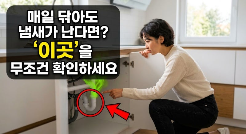 "매일 깨끗이 닦아도 나는 싱크대 악취? '이것' 모르면 헛고생입니다 (배수구 트랩의 비밀)"