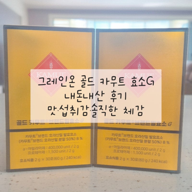 그레인온 골드 카무트 효소G 내돈내산 후기｜직접 먹어본 맛과 섭취감 솔직 리뷰
