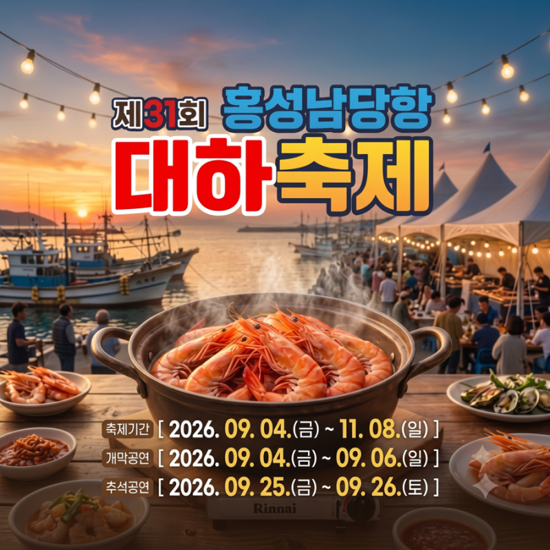 Chungcheongdo's Hongseong Namdang Port Jumbo Shrimp Festival in October 2026: Prices and Nearby Attractions