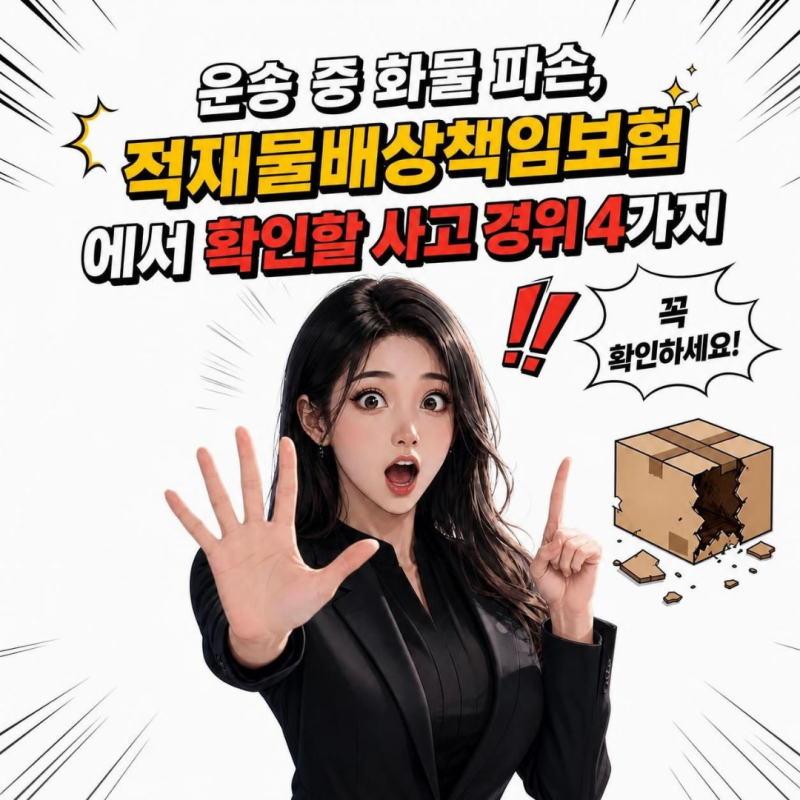 운송 중 화물 파손, 적재물배상책임보험에서 확인할 사고 경위 4가지