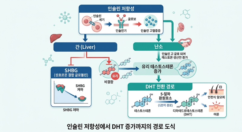 탈모약이 잘 안 듣는다면, 뱃살도 함께 보셔야 합니다