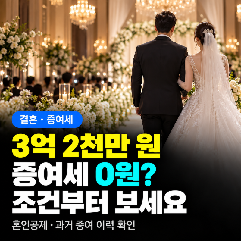 "신혼부부 3억 2천만 원 증여" 증여세? 한푼도 안냈어요